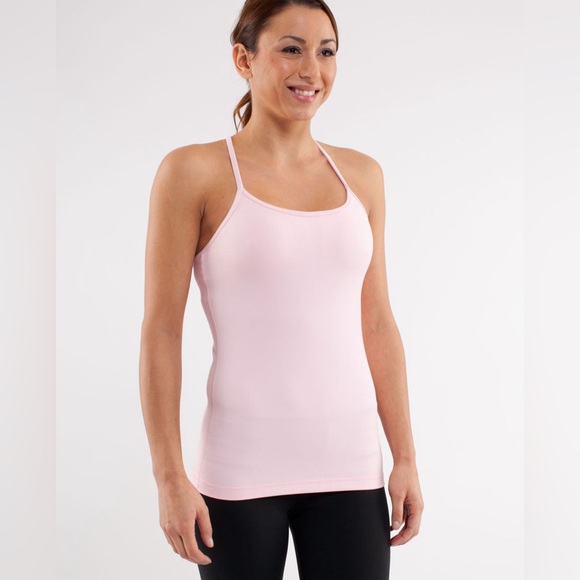 Lululemon Power Y tank baby pink color style W1447S - Picture 4 of 10